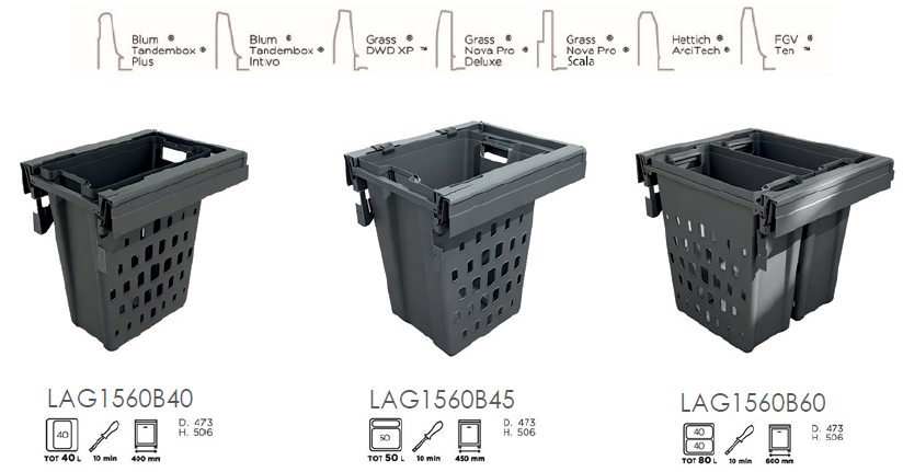 Sistema de almacenaje Laundry Antracita modulos