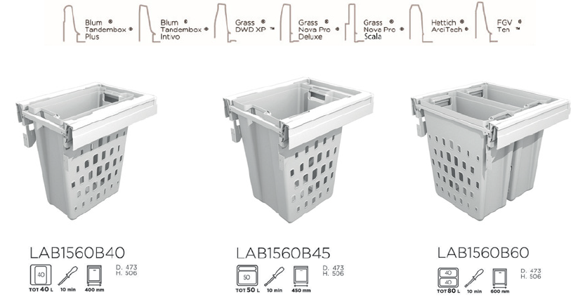 Sistema de almacenaje Laundry Blanco modulos